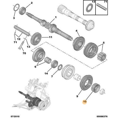 Synchro Hub - Citroen C4 2010-2013 Petrol | 232120