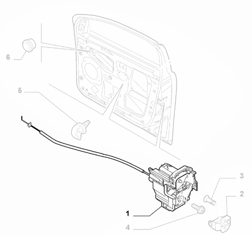 Genuine Right Front Door Lock - Fiat Bravo 2010-2014 | 51931417