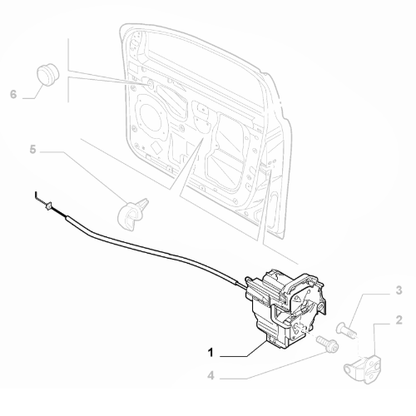 Genuine Right Front Door Lock - Fiat Bravo 2010-2014 | 51931417