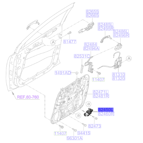 Genuine Front Left Door Window Motor - Sportage 2015-2022 | 82450F1020
