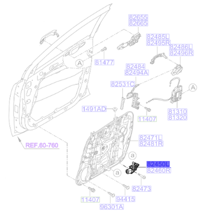 Genuine Front Left Door Window Motor - Sportage 2015-2022 | 82450F1020