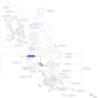Genuine Front Right Seat Switch - Kia Sportage 2015-2022 | 88291D3500WK