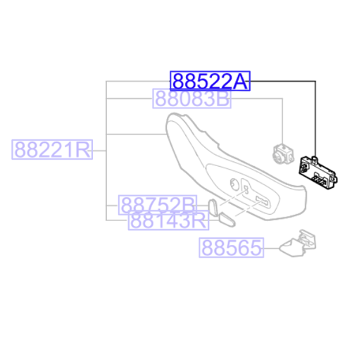 Genuine Front Right Seat Switch - Kia Sportage 2015-2022 | 88291D3500WK
