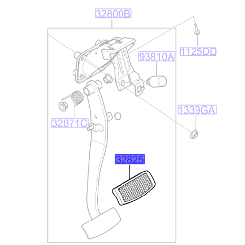 Genuine Brake Pedal Rubber Pad - Sportage 2004-2010 | 328251F000