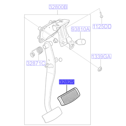 Genuine Brake Pedal Rubber Pad - Sportage 2004-2010 | 328251F000