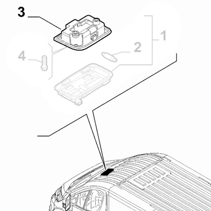 Genuine Ceiling Light Trim - Fiat Ducato | 53293118