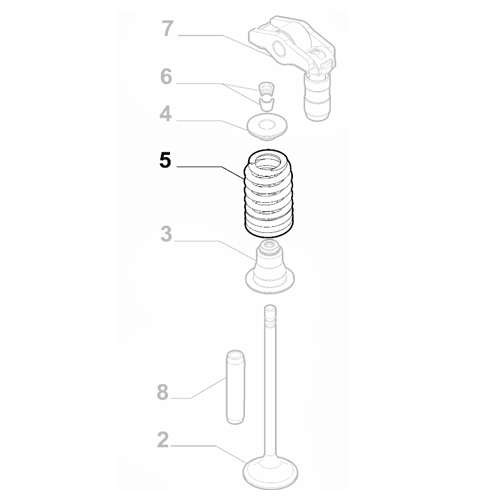 1x Genuine Intake Valve Spring - Fiat 500L 2012-2017 | 55225415