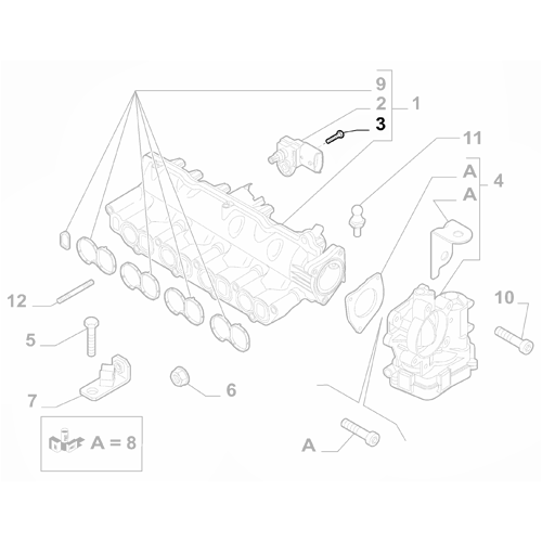 1x Genuine Intake Manifold Sensor Fixing Screw - Fiat 500L / 500X | 55269931