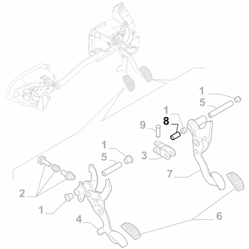 Genuine Brake Pedal Pin - Fiat Panda 2012-2024 | 77366268