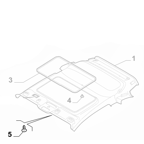 Genuine Roof Covering Clip - Fiat 500 2015-Onwards | 735542111