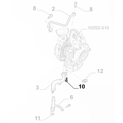 Genuine Turbocharger Hose Fixing Screw - Fiat Talento 2016-2021 | 6000617004