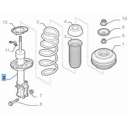 Genuine Fiat Front Right Shock Absorber - Fiat Professional | 51926522 | 51926522