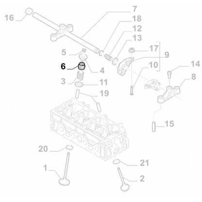 1x Genuine Intake Valve Seal - Fiat Qubo 2007-2016 1.4 Petrol | 9400956289
