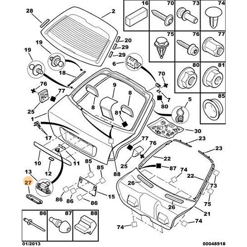 Switch Opening Pallet - Citroen C5 2001-2004 Diesel | 8742E6