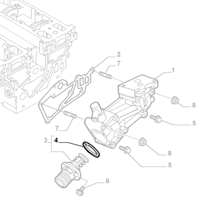 Genuine Thermostat Gasket - Fiat Ulysse 1994-2010 | 9401340609