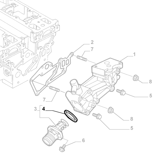 Genuine Thermostat Gasket - Fiat Ulysse 1994-2010 | 9401340609