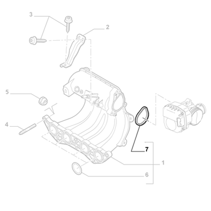 Genuine Intake Manifold Gasket - Fiat Qubo 2007-2016 1.4 Petrol | 9463705080