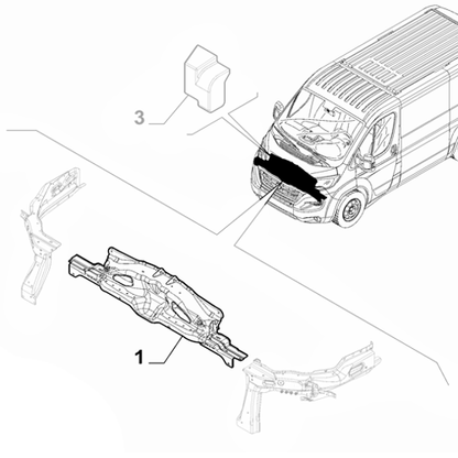 Genuine Upper Crossmember - Fiat Ducato 2018- | 52251231