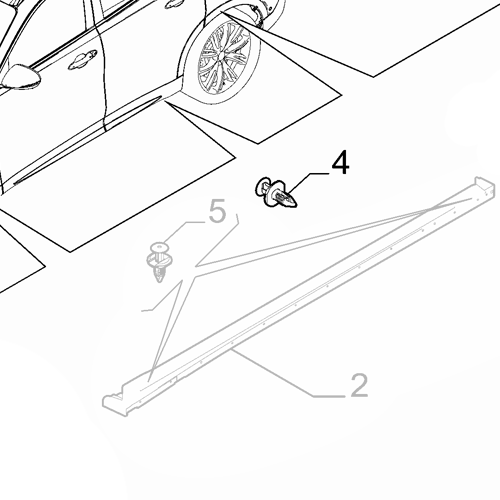 1x Genuine Side Step Pin - Alfa Romeo Tonale 2022- | 50574785