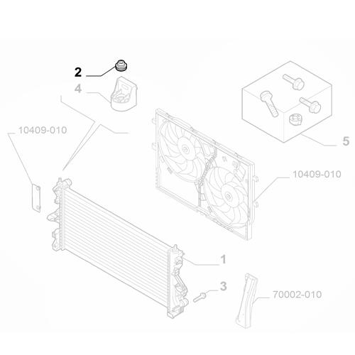 Genuine Radiator Pad - Fiat Ducato 2006- | 1349293080