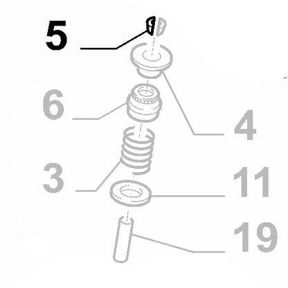 Genuine Semi Cone Tappet - Fiat Qubo 2007-2016 1.4 Petrol | 9753094580