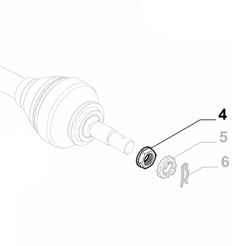 Genuine Wheel Hub Nut - Fiat 600 / Alfa Romeo Junior | 9403297339