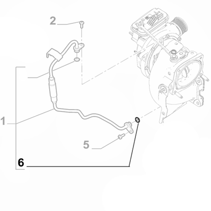 1x Genuine Turbo Line Pipe Gasket - Alfa Romeo Giulia 2016- 2.0 | 6000626858
