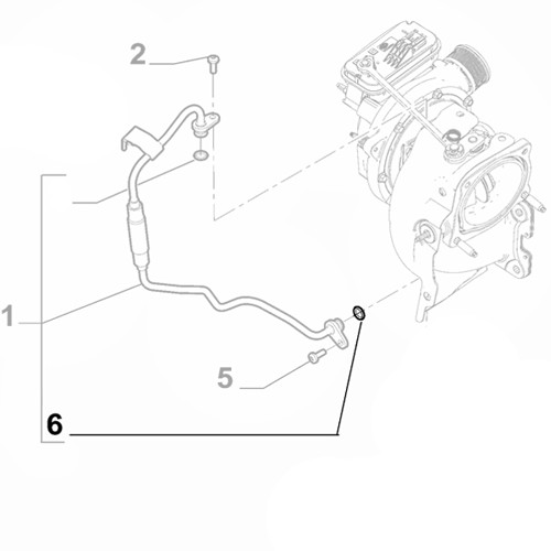 1x Genuine Turbo Line Pipe Gasket - Alfa Romeo Giulia 2016- 2.0 | 6000626858