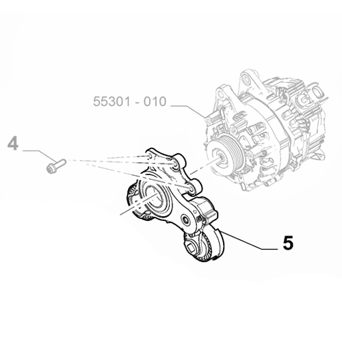 Genuine Belt Tensioner - Fiat Panda 2016- 1.0 | 46348898