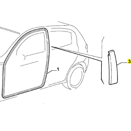 Door Pillar Trim - Alfa Romeo 147 - 5 Door | 735351285