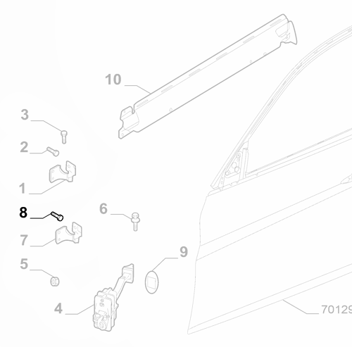 1x Genuine M10X1.25 Door Hinge Screw - Fiat 500L / Jeep Compass | 51965333