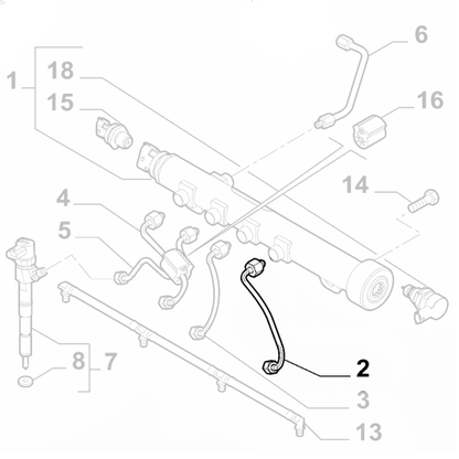 Genuine Fuel Injection Bar Line 4 - Alfa Romeo Stelvio 2.2 | 55284954