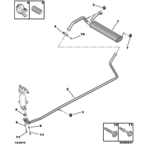Exhaust Clamp - Peugeot 107 | 171382