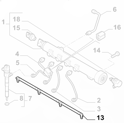 Genuine Fuel Overflow Hose - Fiat 500X 1.6 Diesel 2018-Onwards | 46350909