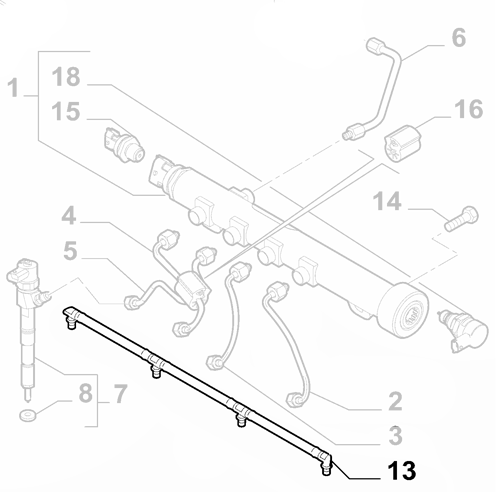 Genuine Fuel Overflow Hose - Fiat 500X 1.6 Diesel 2018-Onwards | 46350909