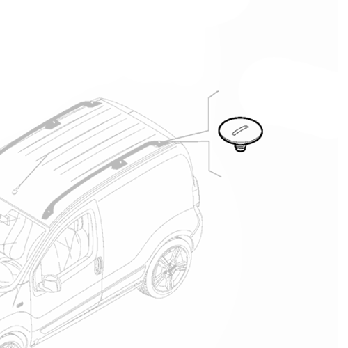 1x Genuine Roof Rack Plug - Fiat Qubo 2007-2024 | 735464689
