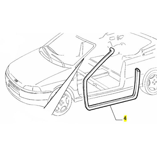Offside Door Aperture Seal - Fiat Punto Cabrio | 46730930
