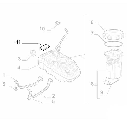 Genuine Fuel Tank Rubber Pad - Alfa Romeo Mito 2008-2018 | 51807678