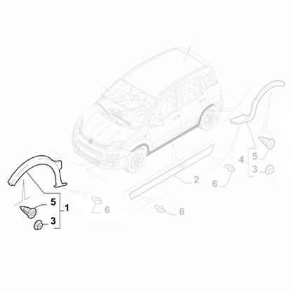 Genuine Front Left Wheel Arch Trim - Panda 2016-2024 Cross | 735698658