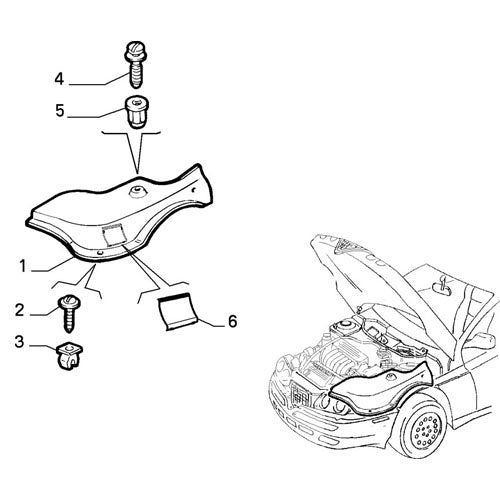 Under Bonnet Protection Guard - 916 Alfa Romeo GTV and Spider | 60622521