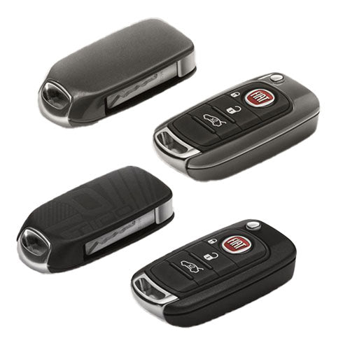 2x Key Covers - Fiat Tipo - Gloss Gray / Matt Black | 50927701