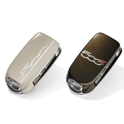 2x Key Cover - Fiat 500 - Beige Logo and Bronze Streets | 52002330