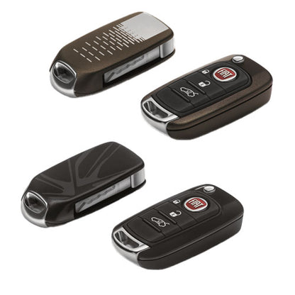 2x Key Cover - Fiat / Fiat Professional - Glossy Black / Matt Bronze | 50927702