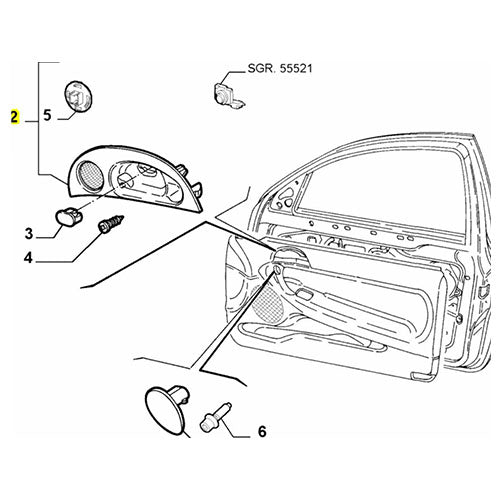 Offside Front Door Handle - Alfa Romeo 147 | 735302252