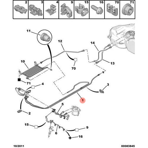 Dual Fuel Line - Citroen DS4 2010-2021 Diesel | 1574JG