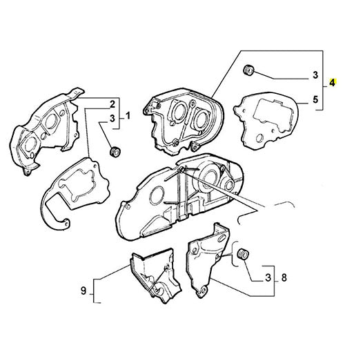 Inner Upper Timing Cover - Alfa Romeo 147, 156 GT 3.2 V6 GTA | 60663625