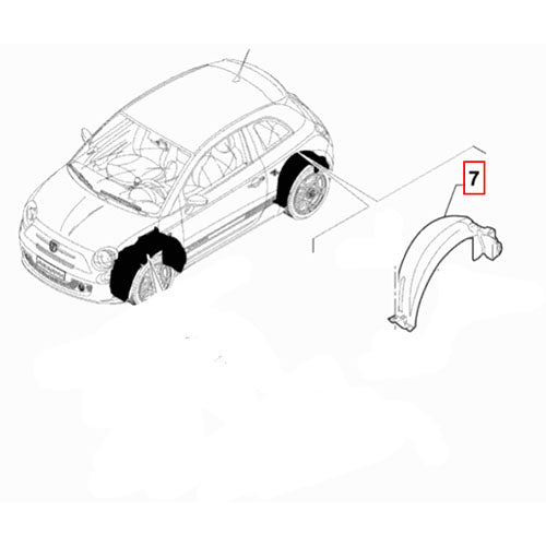 Wheel Arch Liner Rear - Abarth 500 | 51820274