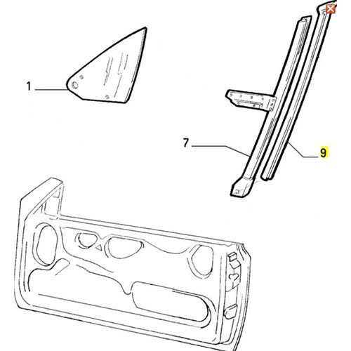 Genuine Offside Door Window Seal - Fiat Punto Cabrio | 46730716