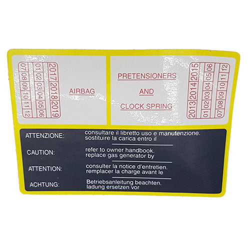 Check Control Sticker - Alfa Romeo GTV / Spider | 10777380