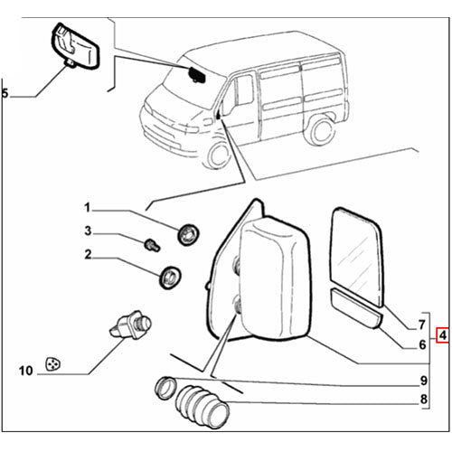 Offside Wing Mirror - Fiat Ducato 1994-2002 | 1325625080